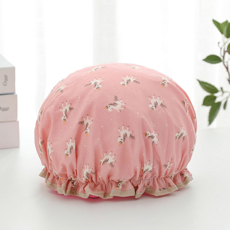 Divslāņu dušas vāciņš ūdensnecaurlaidīgs pieaugušo sieviešu dušas vannas vannas vāciņš šampūns vāciņš jauks nosūcējs virtuves sieviešu eļļas dūmu necaurlaidīgs vāciņš