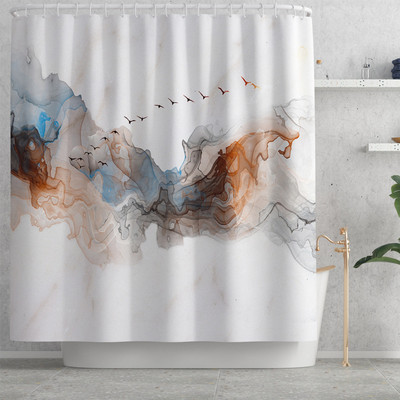 Zeegle poliestera ūdensnecaurlaidīgs dušas aizkaru un vannas paklājiņu komplekts, absorbējošs tualetes paklājiņš Neslīdošs grīdas paklājs Vannas istabas paklāja paklājs