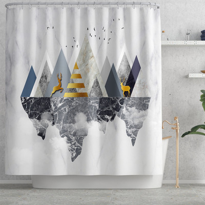 Zeegle poliestera ūdensnecaurlaidīgs dušas aizkaru un vannas paklājiņu komplekts, absorbējošs tualetes paklājiņš Neslīdošs grīdas paklājs Vannas istabas paklāja paklājs