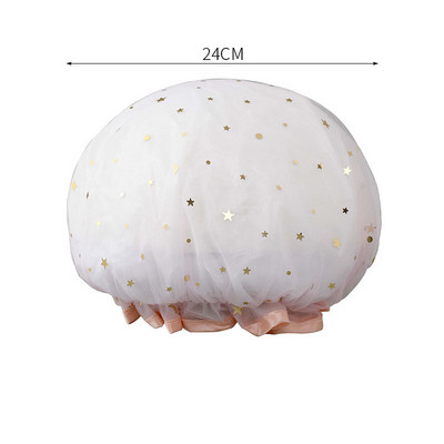 Sieviešu matu cepures cepures piederumi vannas istabai, divslāņu dušas kabīne, ūdensnecaurlaidīga bieza pārsega piederumi, duša virtuve, dūmu necaurlaidīga vannas cepure