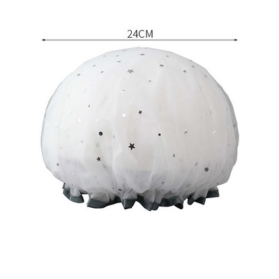 Sieviešu matu cepures cepures piederumi vannas istabai, divslāņu dušas kabīne, ūdensnecaurlaidīga bieza pārsega piederumi, duša virtuve, dūmu necaurlaidīga vannas cepure