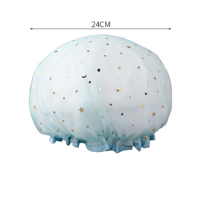 Sieviešu matu cepures cepures piederumi vannas istabai, divslāņu dušas kabīne, ūdensnecaurlaidīga bieza pārsega piederumi, duša virtuve, dūmu necaurlaidīga vannas cepure