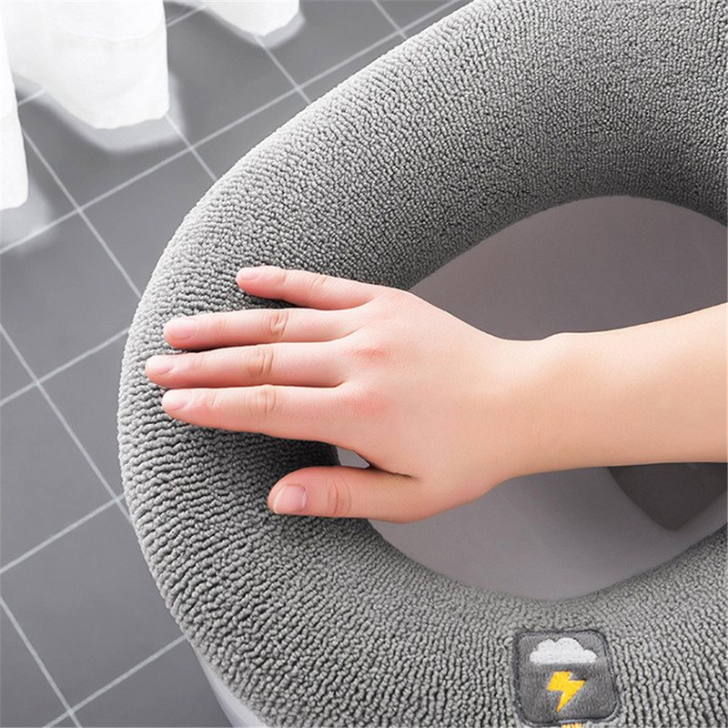 Biezs tualetes sēdekļa pārklāja paklājiņš ziemas silts, mīksts mazgājams cietais paklājiņš sēdekļa futrālis tualetes vāks paliktnis Bidē pārvalks Vannas istabas piederumi