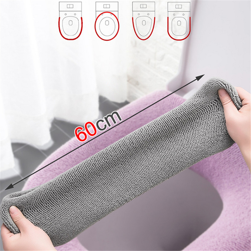 Biezs tualetes sēdekļa pārklāja paklājiņš ziemas silts, mīksts mazgājams cietais paklājiņš sēdekļa futrālis tualetes vāks paliktnis Bidē pārvalks Vannas istabas piederumi