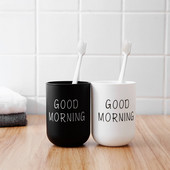 Good Morning Mouthwash Cup Bathroom Tumblers Οδοντόβουρτσα Θήκη Οδοντόκρεμας Κύπελλο Ταξιδίου Πλύσης Κυπέλλου Νερού Κούπα Αξεσουάρ μπάνιου