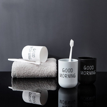 Good Morning Mouthwash Cup Bathroom Tumblers Οδοντόβουρτσα Θήκη Οδοντόκρεμας Κύπελλο Ταξιδίου Πλύσης Κυπέλλου Νερού Κούπα Αξεσουάρ μπάνιου