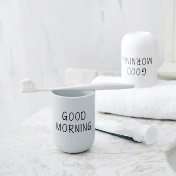 Good Morning Mouthwash Cup Bathroom Tumblers Οδοντόβουρτσα Θήκη Οδοντόκρεμας Κύπελλο Ταξιδίου Πλύσης Κυπέλλου Νερού Κούπα Αξεσουάρ μπάνιου