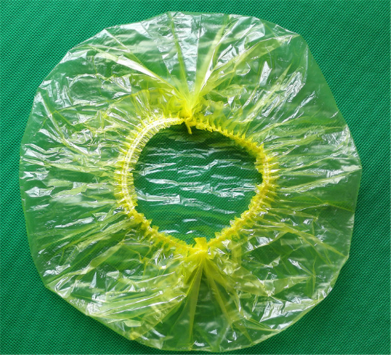 10 gab./maisiņi vienreizēja elastīga dušas cepure Vienreizējās lietošanas dušas cepures cepures peldcepures Hotel Clear Hair Salon Vannas istabas produkti Vannas vāciņš