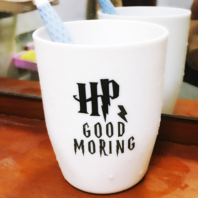 Good Moring Βούρτσισμα Οδοντόκρεμα Κύπελλο Θήκη οδοντόβουρτσας Κύπελλο Πλαστικό δημιουργικό καρτούν κρεμαστό μπάνιο μπάνιου ταξιδιού Διακόσμηση σπιτιού