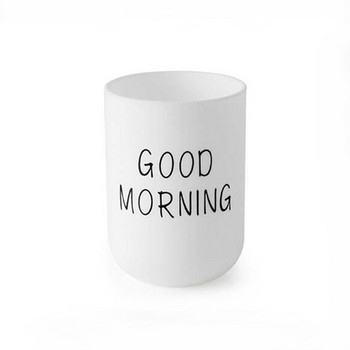 Simple Travel Nordic Good Morning Чаша за вода за уста Creative Brushing Cup Пластмасова чаша за четка за зъби Аксесоари за баня