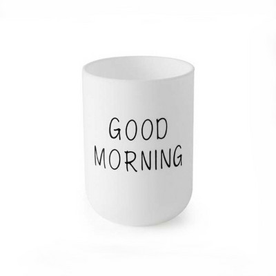 Simple Travel Nordic Good Morning Mouthwash Cup Creative Brushing Cup Plastikust hambaharjatops Vannitoatarvikud