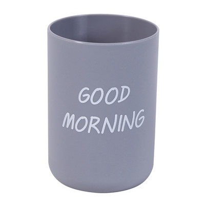 Simple Travel Nordic Good Morning Mouthwash Cup Creative Brushing Cup Plastikust hambaharjatops Vannitoatarvikud