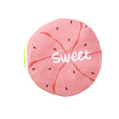 Atkārtoti lietojamas elastīgas dušas cepures Jauki multfilmu augļu raksti, ūdensnecaurlaidīgi dušas cepures pieaugušajiem paredzētas dušas cepures vannas istabas izstrādājumi