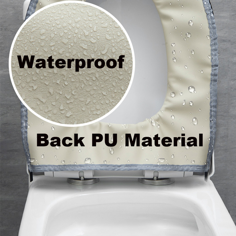 Gaismas tualetes sēdekļa pārvalks Mīksts, silts paklājiņš Universāls mazgājams, noņemams rāvējslēdzēja vāks Vannas istabas tualetes vāka spilventiņa spilventiņš