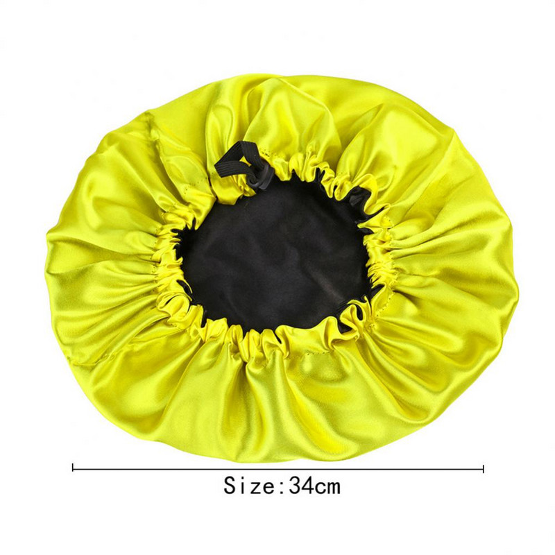 Elastīga mājas matu kopšanas cepure Apgriežama satīna pārsegu apaļa cepure sievietēm, meitenēm Jauna imitācija zīda nakts cepures veidošanas aksesuāri Hot