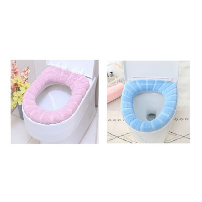 Tualetes sēdekļa spilvena ierīce plus flīsa komplekts mājsaimniecības tualetes gredzens četru sezonu universāls tualetes sēdekļa pārklājs tualetes sēdekļa spilvens