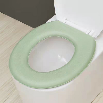 Plaunamas lipdukas putplasčio tualeto užvalkalas vandeniui atsparus tualeto sėdynė silikonas Four Seasons Minkštas vonios kambarys Closestool kilimėlis pagalvėlė O formos