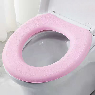 Mosható matrica hab WC-huzat Vízálló WC-ülőke szilikon Four Seasons Puha fürdőszobai Closestool Mat Pad Párna O-alakú
