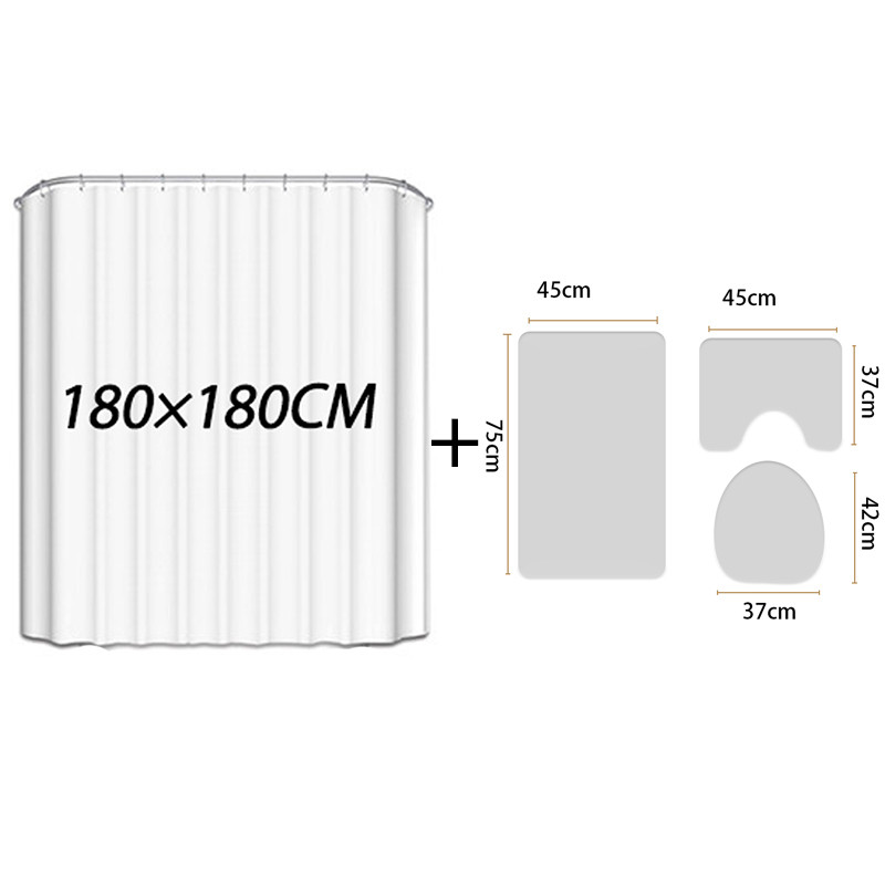 Floral Print vannas paklājiņš un ūdensnecaurlaidīgs dušas aizkaru komplekts vannas istabas paklājs Mikrošķiedras vannas kāju paklājiņš, uzsūcošs tualetes grīdas paklāja komplekts