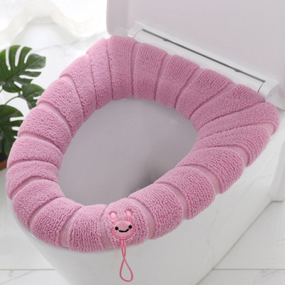 Tualeto sėdynės užvalkalas Namai Šildomas žiemai plaunamas tualeto sėdynės dangtis Vonios reikmenys Minkštas tualeto padėklo dėklas vandeniui atsparus vonios užvalkalas