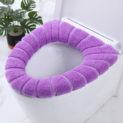 Tualeto sėdynės užvalkalas Namai Šildomas žiemai plaunamas tualeto sėdynės dangtis Vonios reikmenys Minkštas tualeto padėklo dėklas vandeniui atsparus vonios užvalkalas