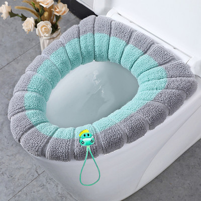 Κάλυμμα καθίσματος τουαλέτας γενικής χρήσης με σχοινί με μοτίβο κολοκύθας ντουλάπι μαλακό ζεστό μαξιλάρι τουαλέτας Αξεσουάρ καπάκι μπάνιου