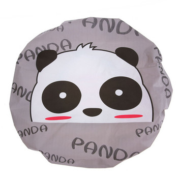 1Pcs Panda Сладка карикатура Дамска шапка за душ Цветна баня Покривало за коса за душ Водоустойчива шапка за душ Китайска панда