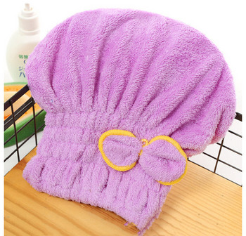 Spa Bow Опакована кърпа Микрофибър Бърз сешоар Шапка за вана Аксесоари за баня Дамска шапка за душ Шапка за коса