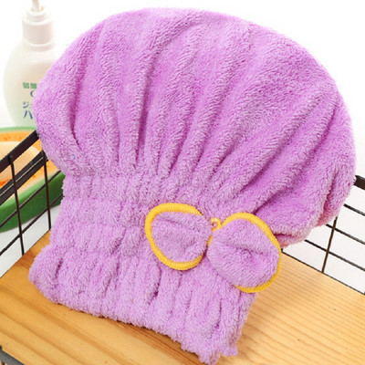 Spa Bow Ietīts dvielis Mikrošķiedras Ātrais matu žāvētājs Vannas vāciņš Vannas istabas aksesuāri Sieviešu dušas cepure matu cepure