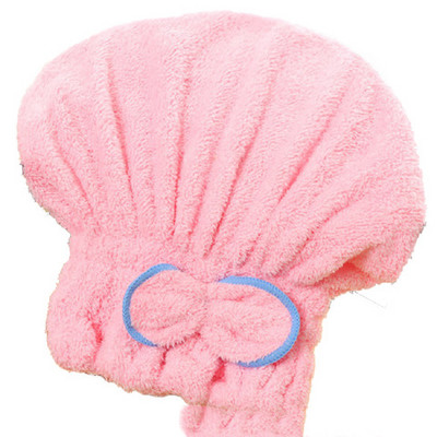 Spa Bow Ietīts dvielis Mikrošķiedras Ātrais matu žāvētājs Vannas vāciņš Vannas istabas aksesuāri Sieviešu dušas cepure matu cepure