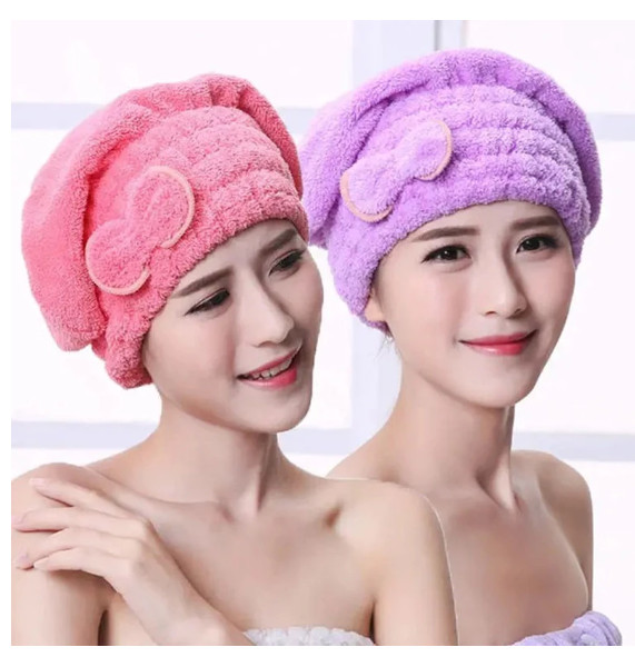 Spa Bow Ietīts dvielis Mikrošķiedras Ātrais matu žāvētājs Vannas vāciņš Vannas istabas aksesuāri Sieviešu dušas cepure matu cepure