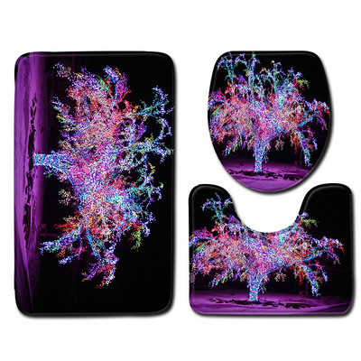 Ziemassvētku paklājs vannas istabai dušas istabas vannas paklājs Ziemassvētku durvju paklājs Toliet paklāja paklājs, neslīdošs, absorbējošs kāju paklājs vannas paklājs