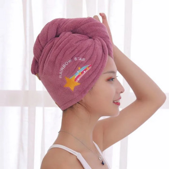 Γυναικεία καπέλα ντους για κορίτσια Magic Microfiber Πετσέτα Καπέλα μπάνιου για Γυναικεία Καπέλα για στεγνά μαλλιά Μαλακό για γρήγορο στέγνωμα Lady Turban Head