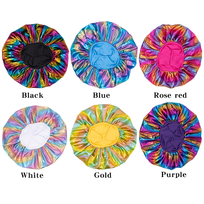 Modes dušas cepures, elastīgas, platas joslas nakts cepures, viena slāņa lāzera matu kopšanas cepures mājas salonam spa pieaugušajiem ar motora pārsegu