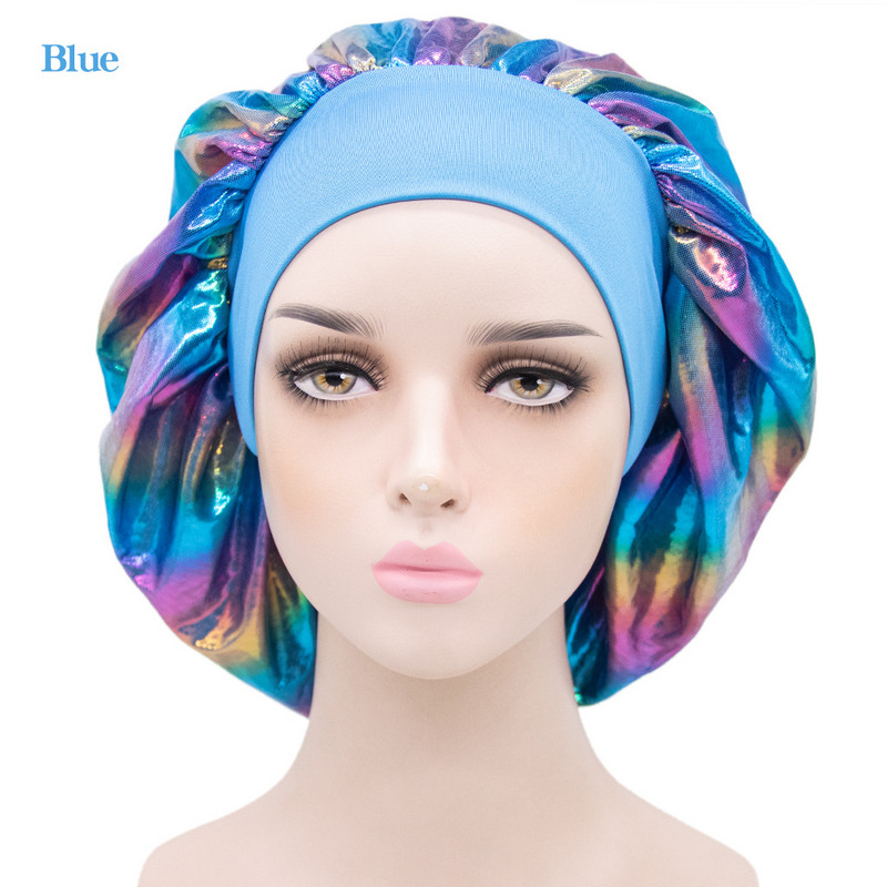 Modes dušas cepures, elastīgas, platas joslas nakts cepures, viena slāņa lāzera matu kopšanas cepures mājas salonam spa pieaugušajiem ar motora pārsegu