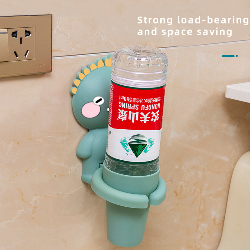 Karikatūras bērnu zobu krūzīšu komplekts ar plauktu Vannas istabas piederumi Pie sienas piekaramie bērnu mutes skalojamā līdzekļa krūze zēniem Meiteņu aksesuāri