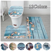 Set de covorașe de baie 3 buc 15 stiluri Covor de baie Covor de toaletă Covoraș de toaletă anti-alunecare absorbantă Decorație de marmură Ușă Pad picior spumă cu memorie Nou