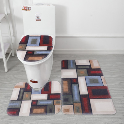 Set de covorașe de baie 3 buc 15 stiluri Covor de baie Covor de toaletă Covoraș de toaletă anti-alunecare absorbantă Decorație de marmură Ușă Pad picior spumă cu memorie Nou