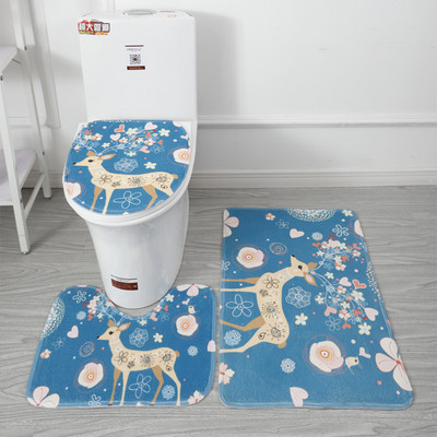 Set de covorașe de baie 3 buc 15 stiluri Covor de baie Covor de toaletă Covoraș de toaletă anti-alunecare absorbantă Decorație de marmură Ușă Pad picior spumă cu memorie Nou