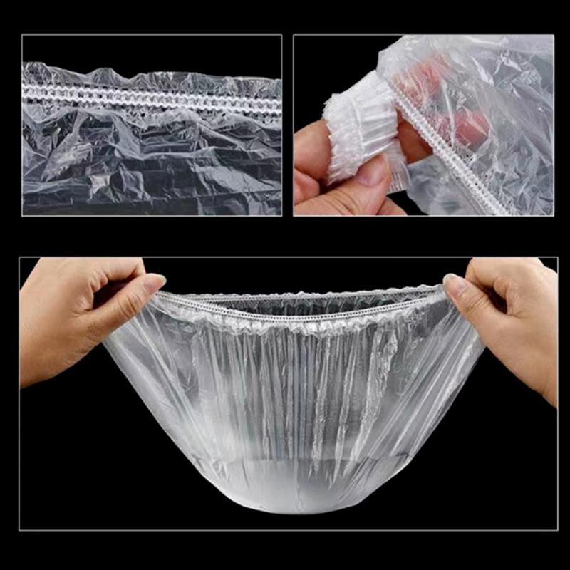 100db eldobható zuhanysapkák fürdőkád vízálló felnőtt hajszárító sapkák porálló műanyag fejfedők férfiaknak és nőknek