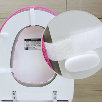 1 бр. Миещ се зимен топъл капак за тоалетна седалка Closestool Mat Аксесоари за баня Плетива Pure Color Мека O-образна подложка Тоалетна седалка