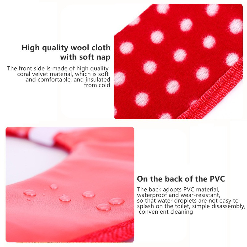 1 vnt. Plaunamas žieminis šiltas tualeto sėdynės užvalkalas Closestool kilimėlis Vonios kambario aksesuarai Mezgimas grynos spalvos minkštas O formos padėklas tualeto sėdynė