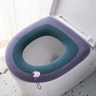 Universāls tualetes sēdekļa pārklājs ķirbju raksts Closestool Mat Mīksts silts tualetes sēdekļa spilvens Vannas istabas tualetes vāka piederumi