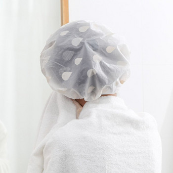 Водоустойчива дамска шапка за душ Обвивка на главата Шапка за душ Покривало за глава Тюрбан за коса Сешоар Шапка за душ Баня Инструменти за къпане