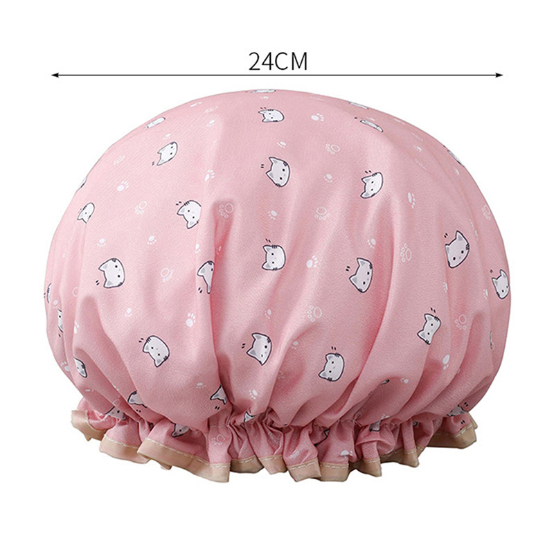 Kétrétegű Kitchen Lady Light Oil füstálló sapka zuhany sapka vízálló felnőtt női zuhanyfürdő sapka sampon sapka aranyos csillogás