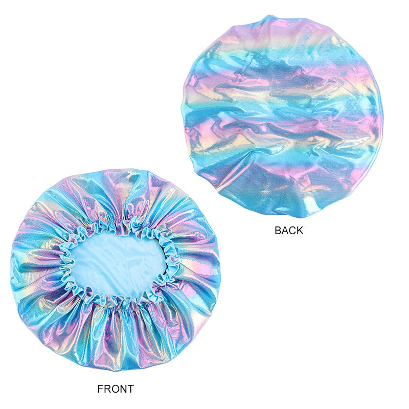 Satīna Bonnet matu veidošanas cepure Adjust Colorful Gari Matu kopšana Dāmu nakts miega cepure Sieviešu lāzera zīda galvas ietīšana dušas nakts cepure