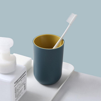 Απλά δίχρωμα ποτηράκια Wash Cup Travel Φορητό κύπελλο πλυσίματος σπιτιού Μπάνιο Ζευγάρι Πλαστικό κύπελλο υποδοχής οδοντόβουρτσας Good Morning
