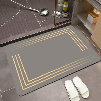 Golden Stripes fürdőszőnyeg Nedvszívó fürdőszobai szőnyeg csúszásmentes WC szőnyegek puha hálószoba konyha bejárati lábtörlő Nordic lakberendezés