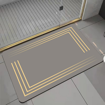 „Golden Stripes“ vonios kilimėliai, sugeriantys vonios kilimai, neslystantys tualeto kilimėliai, minkšti miegamojo kilimėliai, virtuvės įėjimo durų kilimėliai Šiaurės šalių namų dekoras