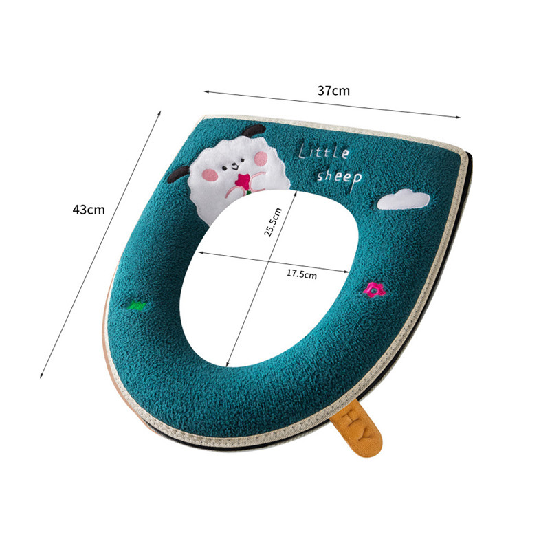 Jauns tualetes sēdekļa pārklāja paklājiņš ar rāvējslēdzēju vannas istabas tualetes paliktņa spilvens ar rokturi, biezāks, mīksts tualetes spilvens vannas istabas aksesuāri